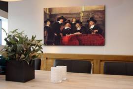 staalmeesters rembrandt gevernist canvas 